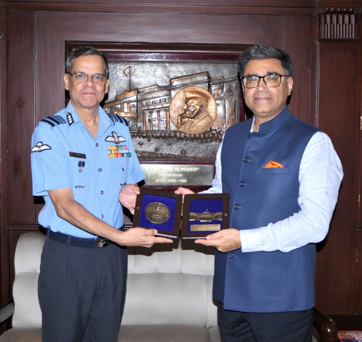 VikramMisri's tweet photo. Spoke at the National Defence College today on the emerging world order and its impact on national security, underscoring the value of strategic frameworks from ancient Bharat in interpreting the changing times. https://t.co/fKhw9aNI4K