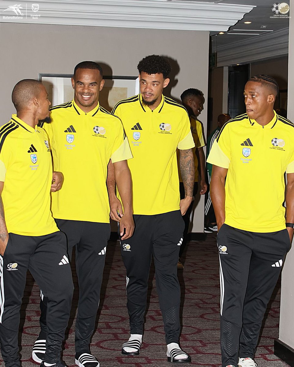 BafanaBafana's tweet photo. Bafana Bafana are settling down in camp in Johannesburg ahead of the 2027 CAF Africa Cup of Nations qualifiers against Guinea and Eritrea. The outstanding  members of the overseas-based contingent are expected in camp this evening.

#BafanaPride 
@StandardBankZA @adidasZA @HonorAfrica @SABC_Sport @REXONA_SA @NUTRITECHFIT @socios  @10bet_ZA @CastleLagerSA @flysaa @southernsungrp