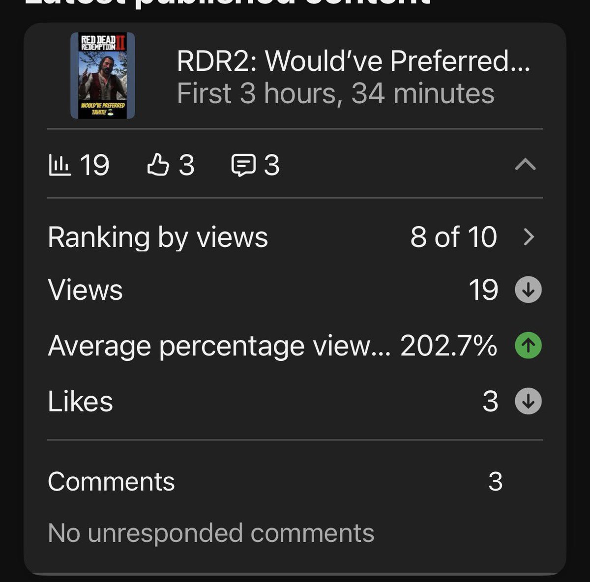 JacktheHammock's tweet photo. @TeamYouTube what is happening with YouTube Shorts? I’m not getting any views from shorts feed. In my own shorts feed I only see large channels I’m not interested in. https://t.co/qotUiu55zN