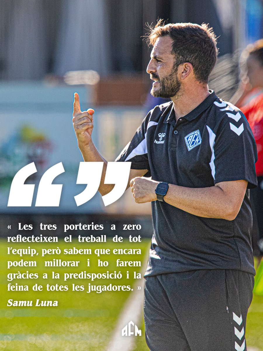 SEAEM_1925's tweet photo. 🎙️ “Les tres porteries a zero reflecteixen el treball de tot l’equip, però sabem que encara podem millorar i ho farem gràcies a la predisposició i la feina de totes les jugadores.” https://t.co/f3b8ldUph9
