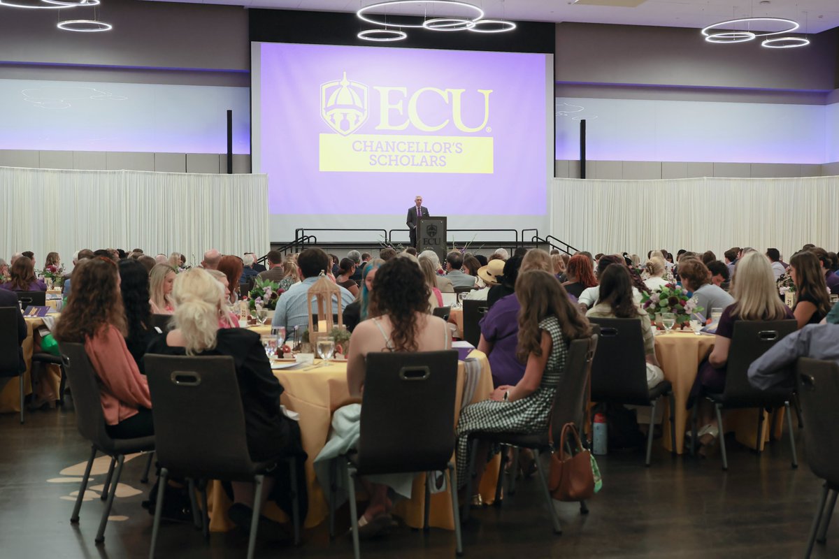 ECUAdvancement's tweet photo. Scholarships open doors and their impact can reach far beyond graduation. 💜

See how scholarship support is empowering Pirates, then look back at our recent Chancellor’s Scholars Luncheon.

🔗 https://t.co/6ebkfg6xuA

#ECU #ECUGiving https://t.co/ERTa7fJGzZ