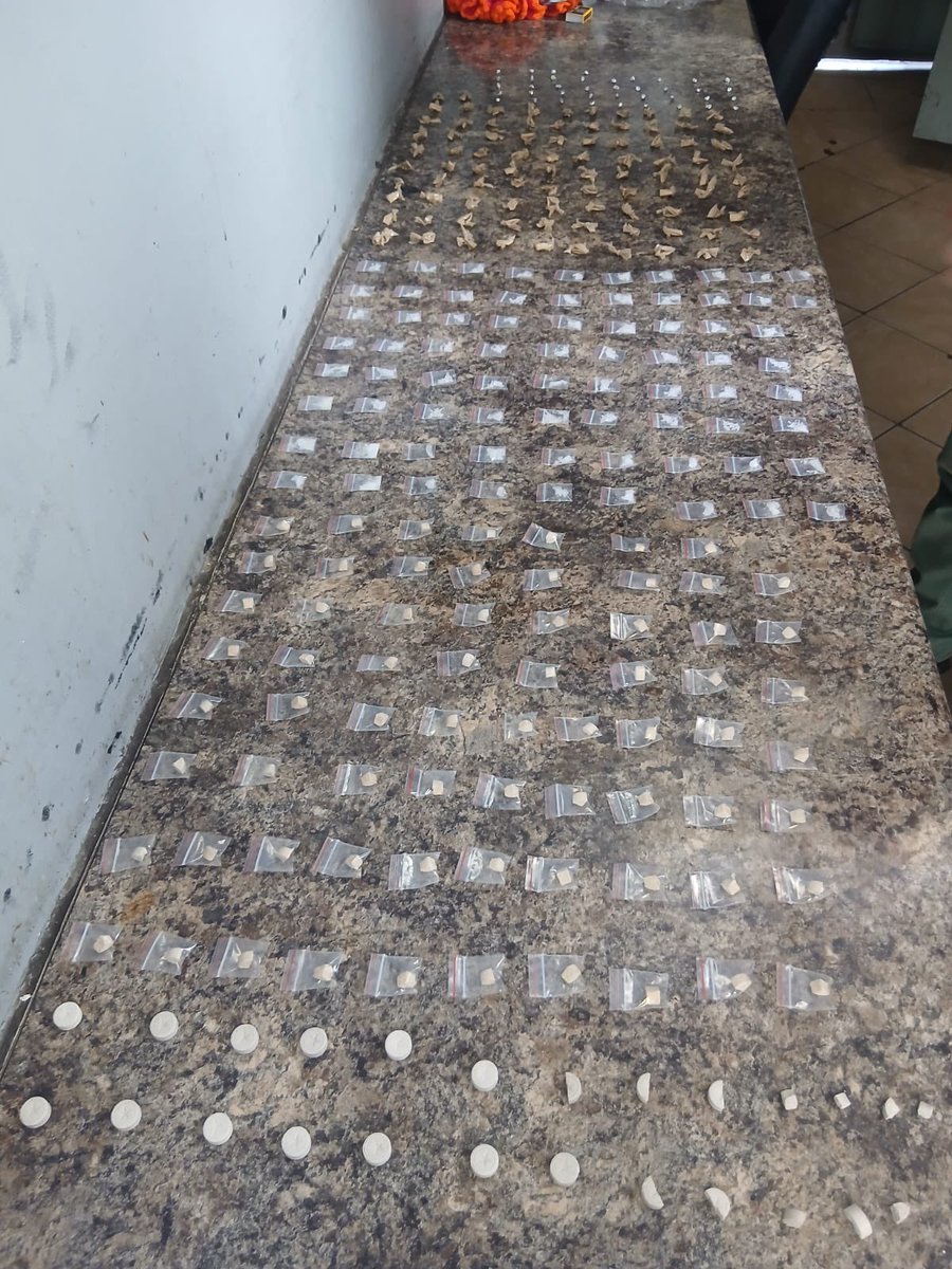 GP_CommSafety's tweet photo. A joint operation between the Gauteng Traffic Police, Gauteng Traffic Wardens STT (EC) and Boksburg East SAPS led to the arrest of a 20-year-old female suspect for dealing in illegal drugs in Angelo Informal Settlement on Sunday, 20 September 2026.

Officers acted after a tip-off was received during routine crime prevention patrols in Germiston, and they intercepted a stash of illicit substances:

• 101 sachets of Heroin (Nyaope) 
• ⁠164 Mandrax tablets 
• 72 packets of Crystal Meth
• ⁠ 40 units of Rock

The suspect was processed and booked at Boksburg East SAPS. 

#GrowingASaferGauteng 
#GautengAtWork