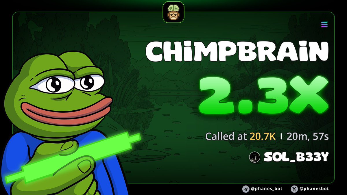 Sol_b33y's tweet photo. 2.3X profit already gotten form my entry $CHIMPBRAIN
Prints ☘️🙂‍↔️

BsNJNzyGwHEFbadCZP8Trm8kUJHEdPfpnn1U2xo6pump

#solana #memecoin #memecoin1000x https://t.co/Wiga4Q3w8D
