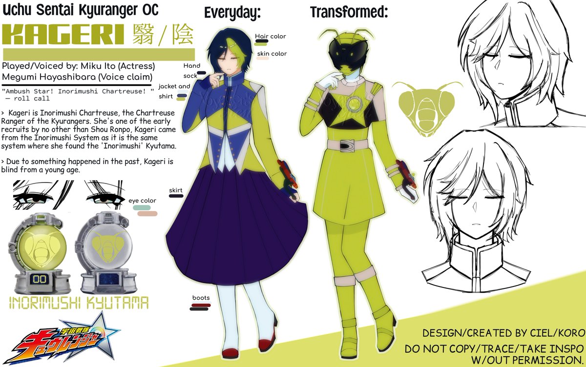 VoyagersRest's tweet photo. Does anyone still like Kyuranger? anyways— my Kyuranger oc's character sheet https://t.co/BDavqz7BGd