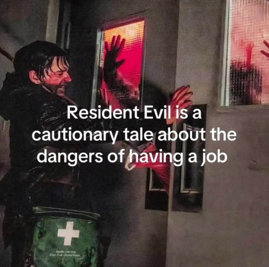 KI11ERKLOWNS's tweet photo. good morning to everyone who loves resident evil https://t.co/l8uTbU0qQp