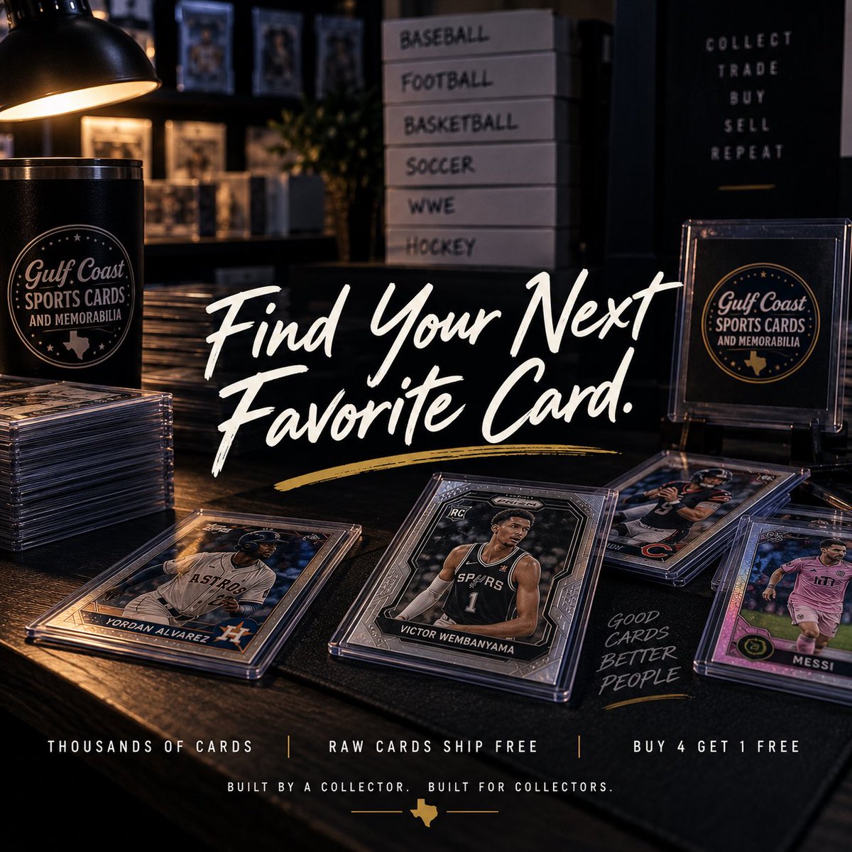 GulfCardCo's tweet photo. Inventory Clearout is live.

Over 7,500 cards priced $2.99 & under are eligible.

💰 Save $3 on $12+
💰 Save $7 on $30+
📦 Free shipping on raw cards
➕ Buy 4, Get 1 Free still applies

If you’ve been building a team, player, or set collection, this is the time to dig through the store.

🔎 Find Your Next Favorite Card
https://t.co/FBKm1ttcob