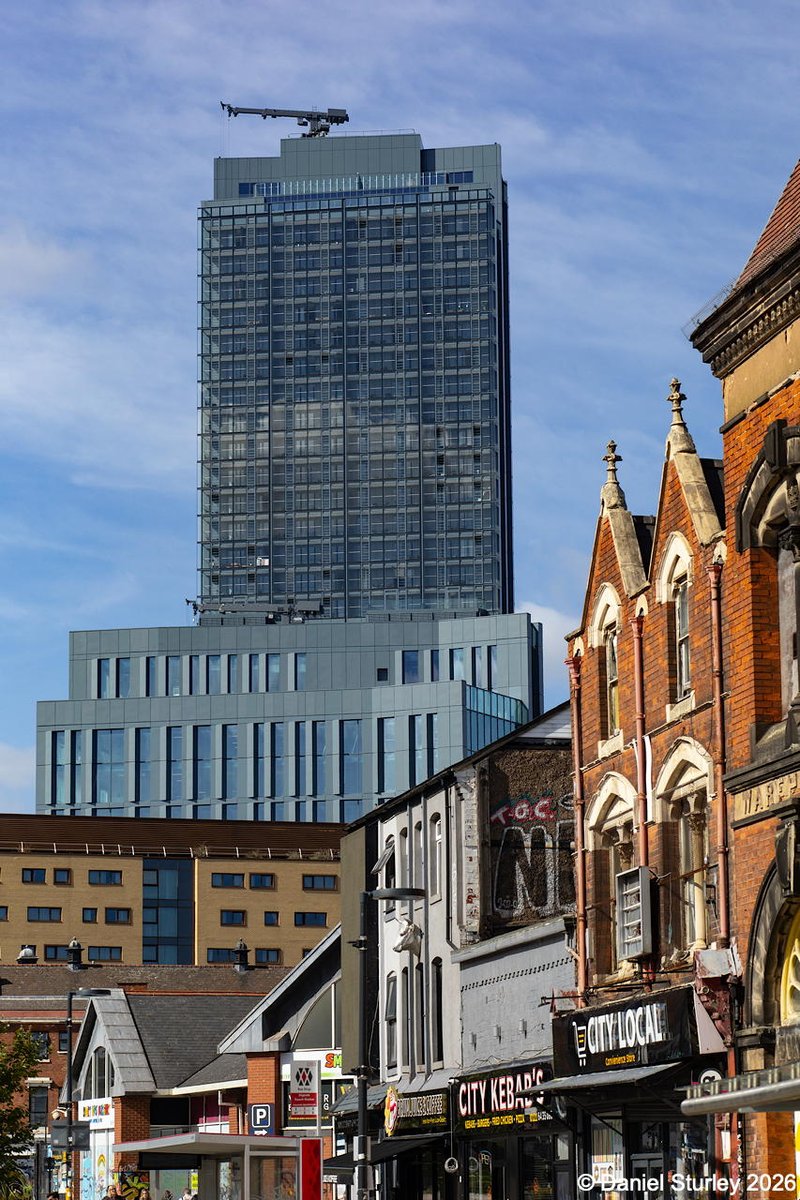 Daniel_Sturley's tweet photo. #Birmingham UK, the completed #construction of the Beorma Quarter #development seen from #Digbeth High Street 😎 https://t.co/Idjf6yIDIF