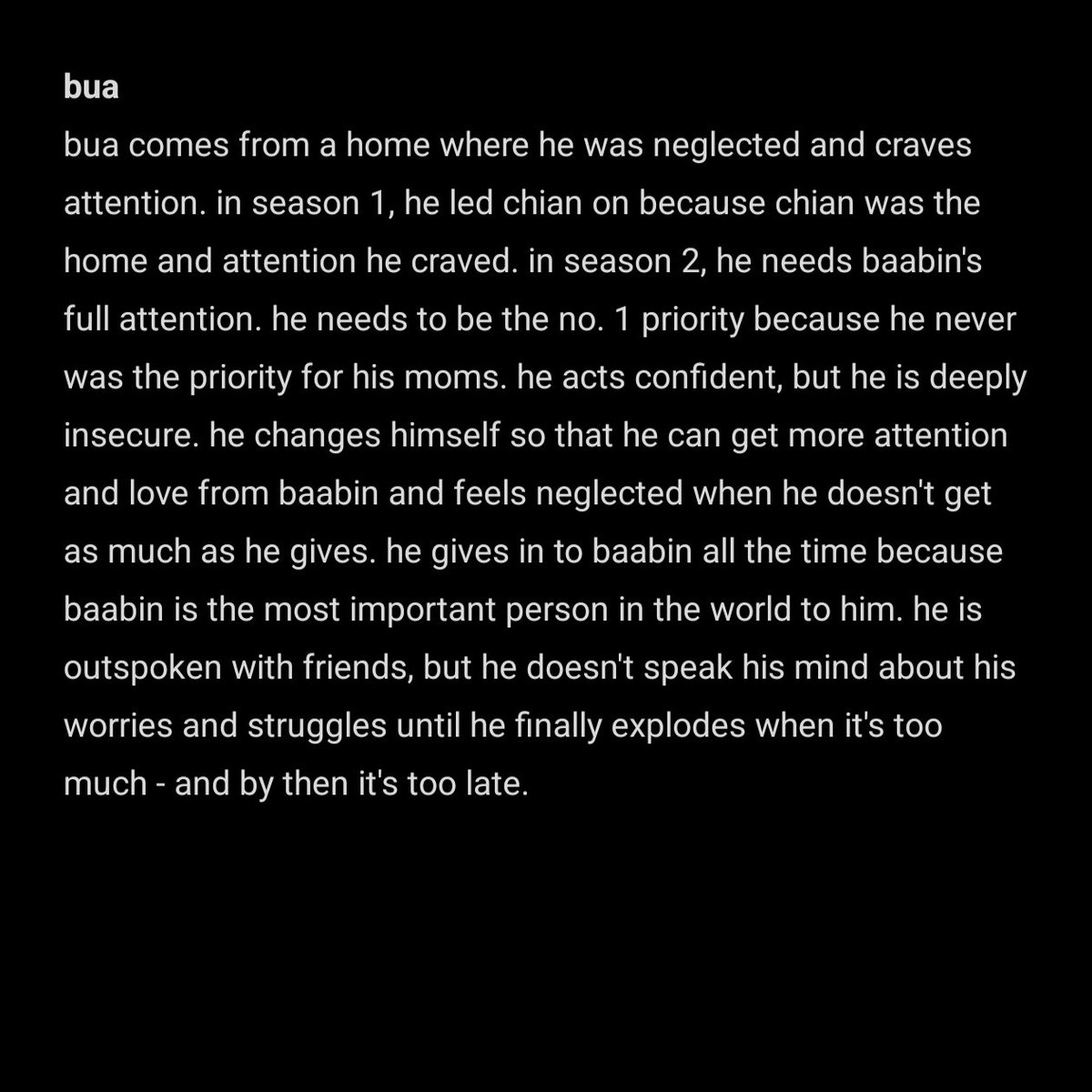 natripletee's tweet photo. my brief analysis of the characters of 4mod, chian, bua and baabin (seasons 1 and 2) #gelboys #gelboys2 https://t.co/pA4n4UADNl