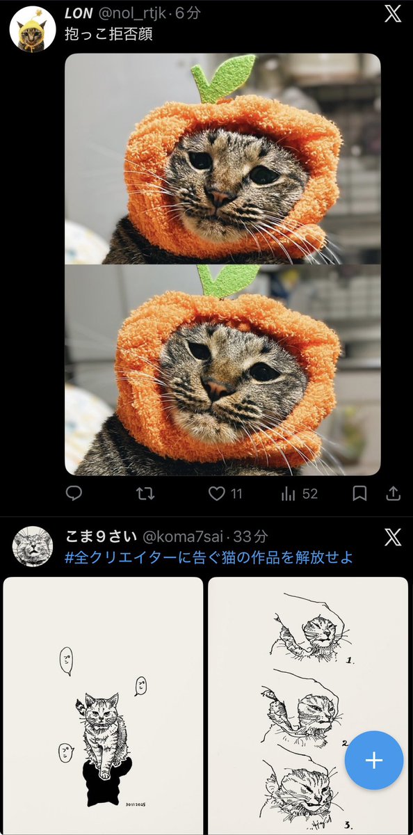 cool_muggy's tweet photo. TLの奇跡₊ ⁺ ⊹
何とも言えん顔が並んでたᰔᩚ
@nol_rtjk 
@koma7sai https://t.co/YbulID9jPN