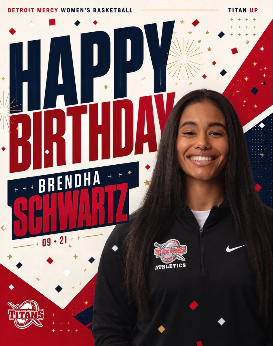 Detroit_WBB's tweet photo. Help us wish our student assistant coach, Brendha, a VERY Happy Birthday!! 🎉🥳 #titanupp #detroitmercywbb https://t.co/duXcY3wGVO