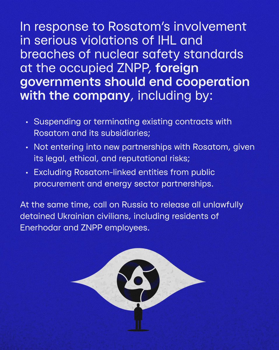 truth_hounds's tweet photo. The international community must treat the ZNPP crisis as a global security priority, acting to restore safety, uphold the rule of law, and prevent the establishment of a precedent of the militarisation of civilian nuclear facilities, such as the ZNPP. 6/6 https://t.co/aUIVs1JMX1