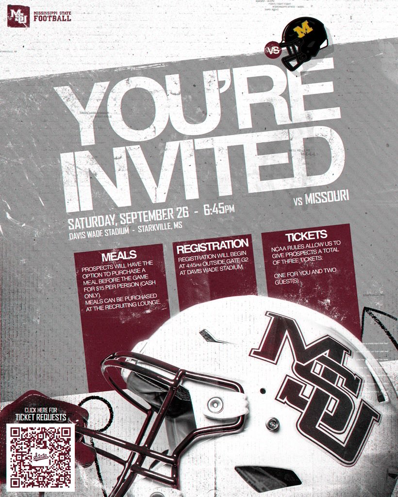 Xaviermccall222's tweet photo. I will be at Mississippi state this weekend for the game against Missouri. @HailStateFB https://t.co/862TdUtleh