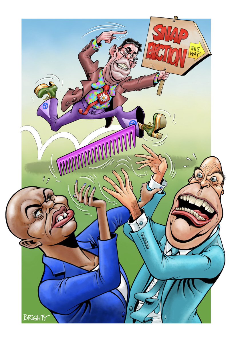 Cartoon4sale's tweet photo. Brighty @Brighti on #AndyBurnham  #KemiBadenoch #NigelFarage #SnapElection @thesun – political cartoon gallery in London https://t.co/oN8ijCf4xX https://t.co/2LV2bmnb04