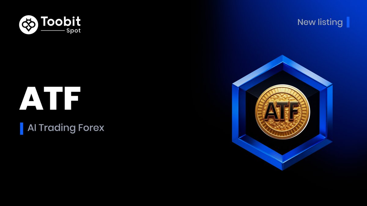 Toobit_official's tweet photo. New listing alert🚨
#ATF is spot-listed on #Toobit!🤩
@ai_trading_frx

💰Deposit is now open 
⌛️Spot trade opens on ▶️ 2026-09-22 at 09:00 AM (UTC)
💸Withdrawal opens on ▶️ 2026-09-22 (UTC)

Learn more👇
https://t.co/i5JyQRtaFc

#ToobitNewListing #AITradingForex https://t.co/deb0W5DSzW