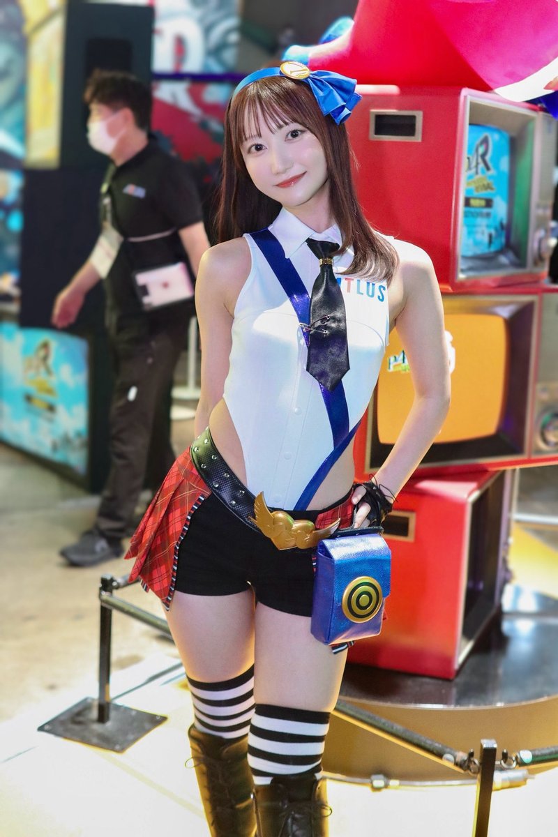 moriminami33's tweet photo. 【東京ゲームショウ2026】
4日間本当にありがとうございました😊

セガ／アトラスブースは毎日大盛況✨
とっても可愛い衣装でブースに立てて幸せな4日間でした！

来年のTGSも今から楽しみ！

#TGS2026
#segaatlustgs26
#ペルソナ #P4R
#東京ゲームショウ2026 https://t.co/4WzfeX1LTl