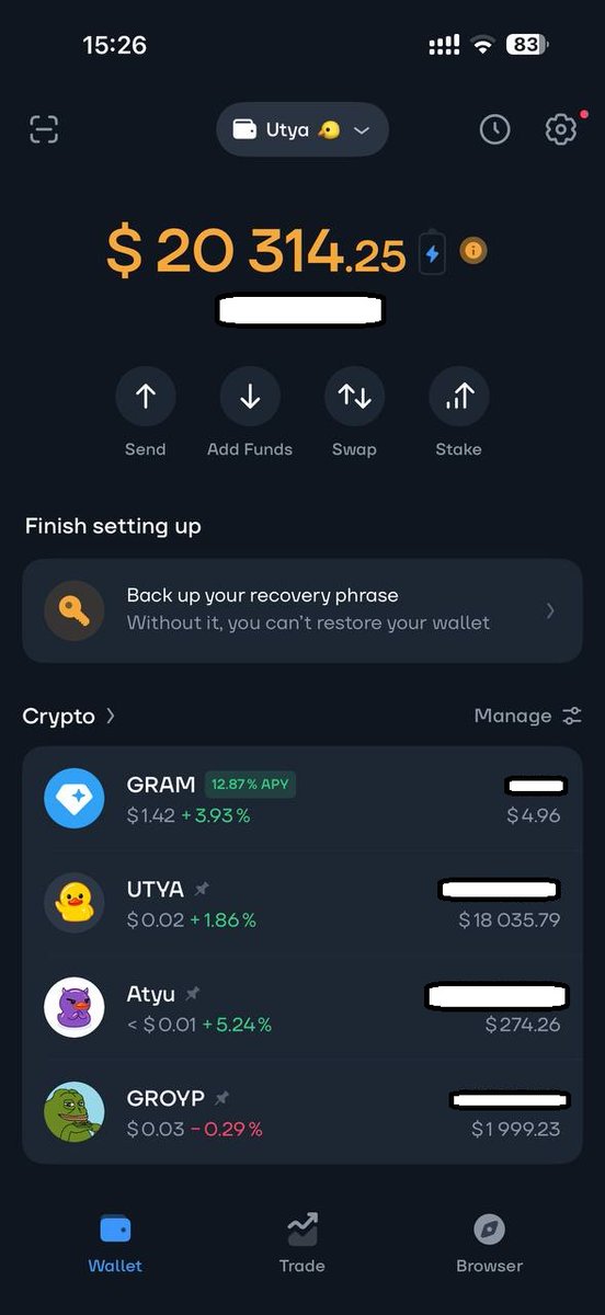 wfrgcrypto's tweet photo. I put $17,000 into a yellow duck.

And I’m probably not done buying 😂

utya:native is sitting at ~$26M MC right now.

If my thesis on Telegram plays out, I think that number is going to look ridiculous.

Here’s what I’m seeing that most people aren’t 🧵 https://t.co/QcngoLKfse