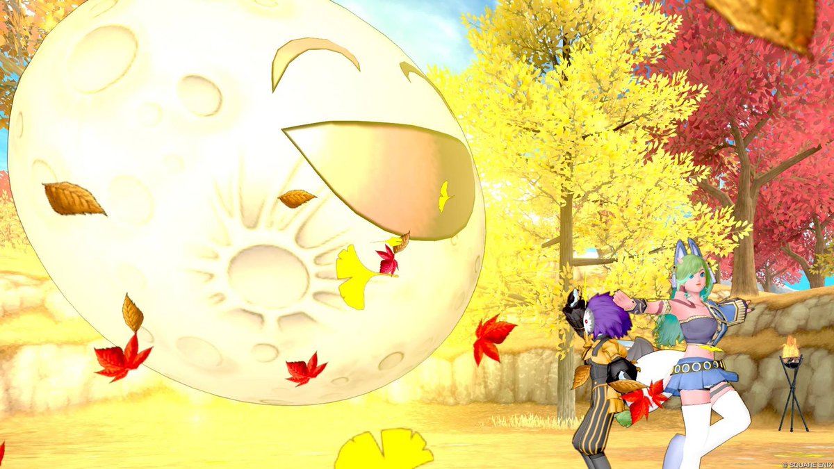 ares_DQ10's tweet photo. ひっさしぶりにイン！

手持ちのハロウィンドレアなかったアジェナをお狐様に仕立て上げてお月見?イベントへGOしてきた🌕(今年はタヌキだと言うのに!)
アレスのは3年くらい着てるやつだけど気に入ってるからヨシ https://t.co/o7WEycEIr3