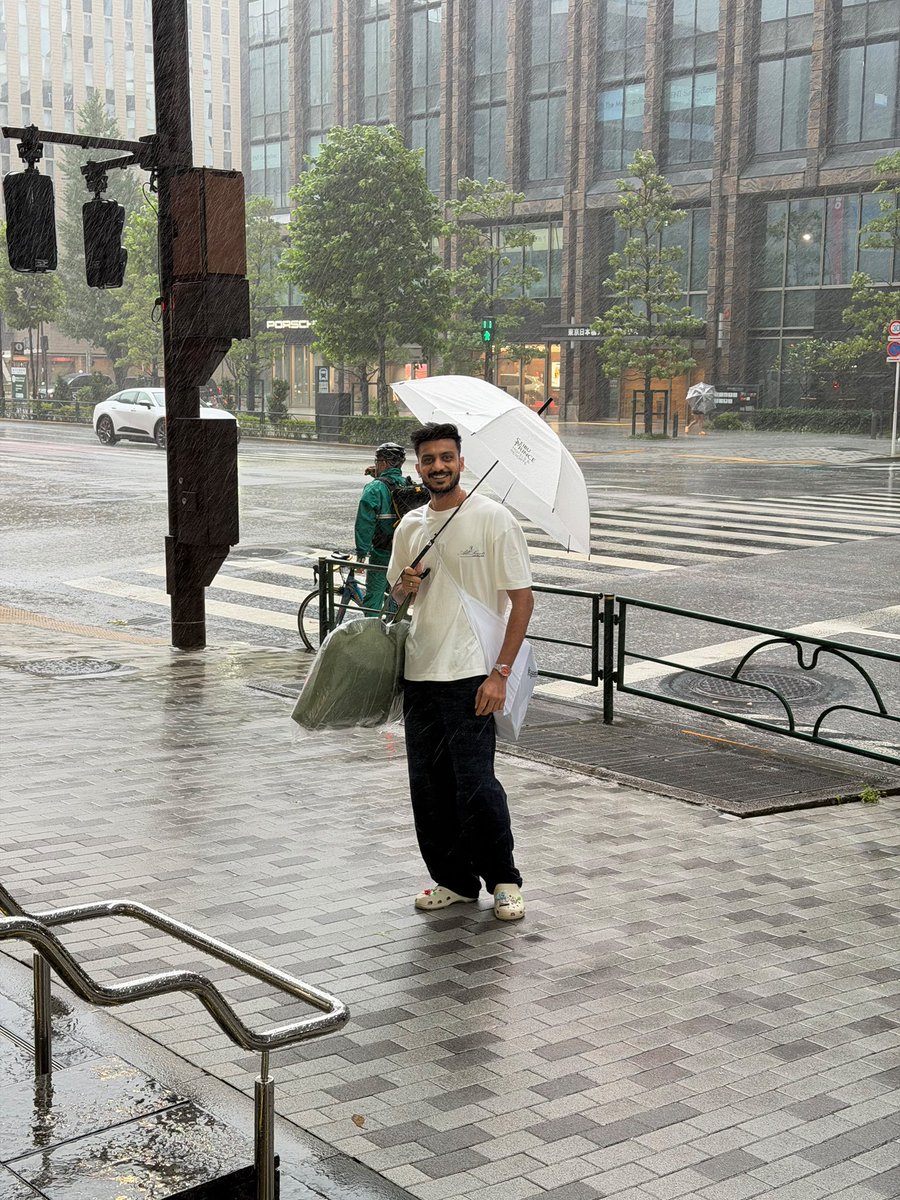akshar2026's tweet photo. Here’s how Japan welcomed us 🌧️ https://t.co/KPWEO5gc2k