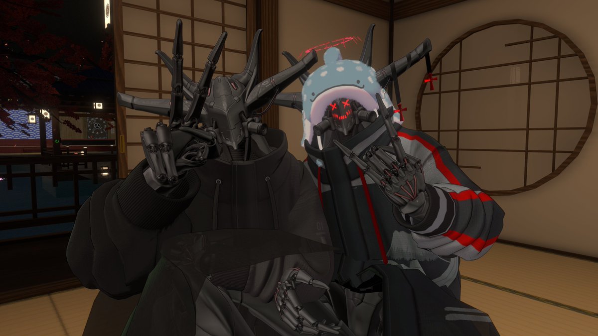 glasses196's tweet photo. 先日撮ったGELASツーショットとスリーショット写真がこちら

#VRChat　#GELAS https://t.co/XWStaH4LGG