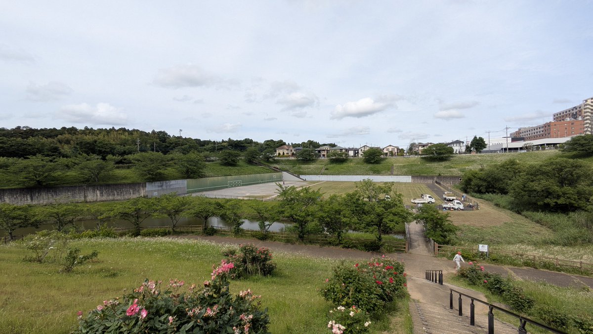 narita_shimin's tweet photo. めちゃくちゃな雨ですが公津の杜のこの公園がなければ公津の杜は大変な事になってしました。過去に記事で街の成り立ちからこの公園の意味を解説しております。https://t.co/eOsiJVvPBX https://t.co/fPoo1ZdqPJ