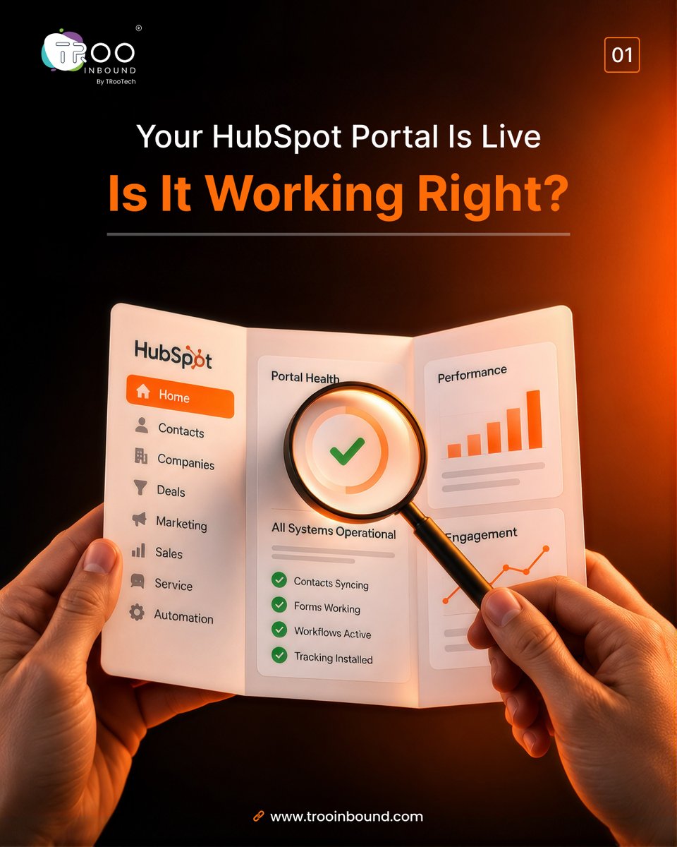 trooinbound's tweet photo. HubSpot issues can quietly slow your marketing and sales teams.

A HubSpot Audit helps identify data gaps, workflow problems, and reporting issues before they grow.

https://t.co/Oz0xp7pvOq

#HubSpot #HubSpotAudit #RevOps #TRooInbound https://t.co/odzZHiLWgO