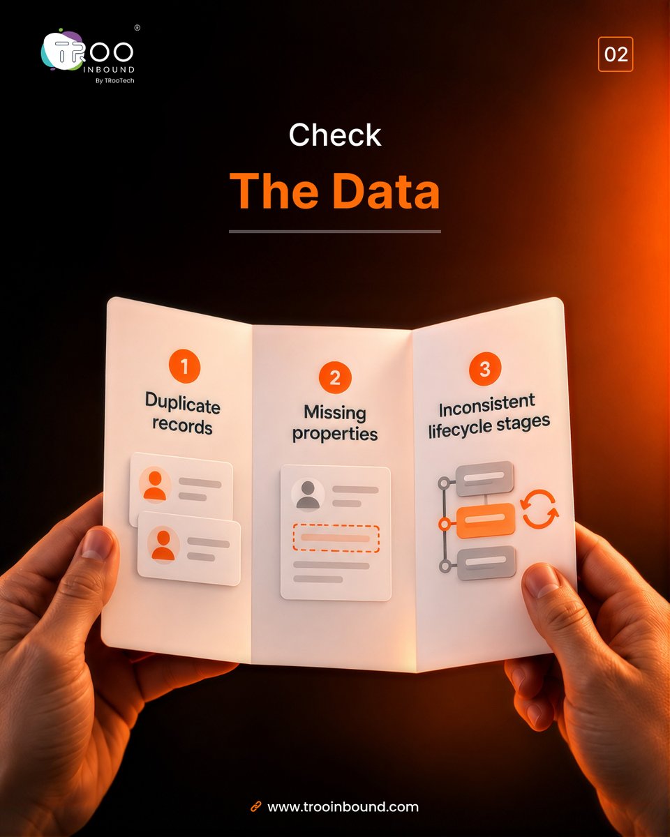 trooinbound's tweet photo. HubSpot issues can quietly slow your marketing and sales teams.

A HubSpot Audit helps identify data gaps, workflow problems, and reporting issues before they grow.

https://t.co/Oz0xp7pvOq

#HubSpot #HubSpotAudit #RevOps #TRooInbound https://t.co/odzZHiLWgO