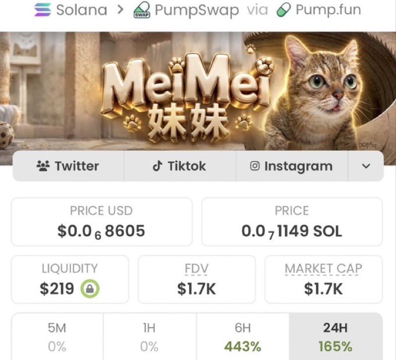 MemeQueen__12's tweet photo. 💎 Aped $MeiMei at $1.7K MC and rode it all the way to $218K MC in my alpha TG!

We locked in 128x profits 🚀🚀

📩 DM me to join the alpha TG 🔥📉
⛓️ #Solana #Memecoin #CryptoTrading https://t.co/pzh9Ok1opb