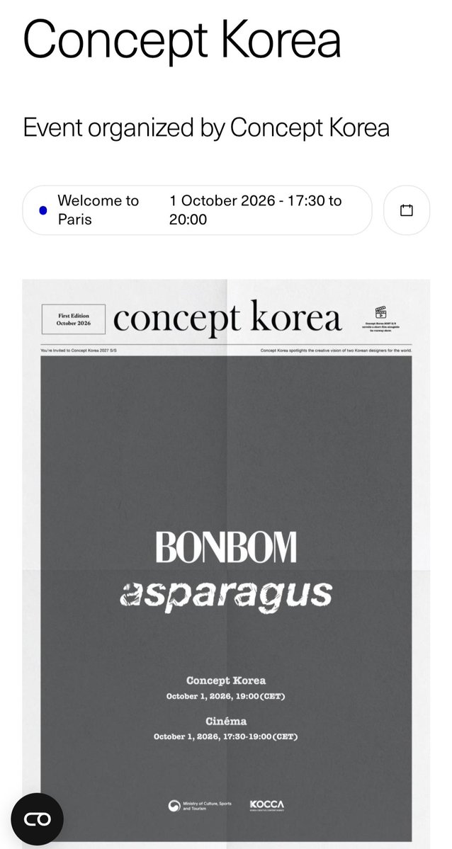 YeosangBR's tweet photo. ✨️ ASPARAGUS compartilhou hoje que entrou oficialmente no calendário da Paris Fashion Week através do evento 'Concept Korea' em que estarão apresentando no dia 01 de Outubro. 

Também foi anunciado que estarão realizando um desfile próprio em Seoul no dia 04 de Outubro! 

A esperança é a última que morre, por favor 🙏🙏

#ASPARAGUSxYEOSANG #YEOSANG #여상 #ATEEZ #에이티즈 @ATEEZofficial