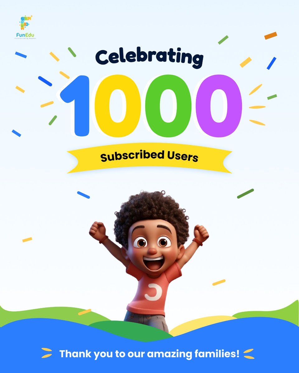 FuneduKidApp's tweet photo. A growing community of children learning, exploring, and building skills through fun.

To every parent who believes in making learning fun and meaningful, thank you for choosing FunEdu as part of your child’s learning journey.

Thank you for being part of the FunEdu journey. https://t.co/ASZkKhmxNX