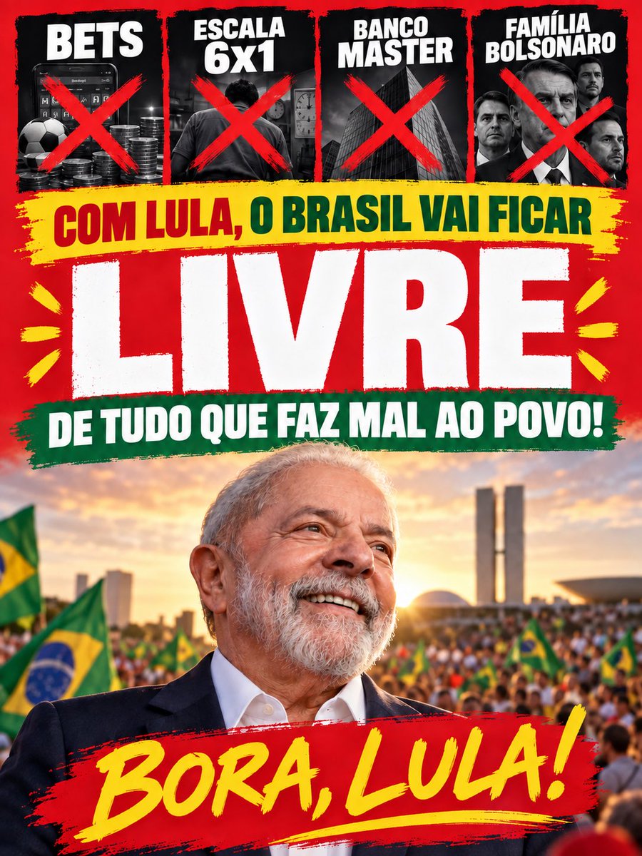 BacurauA's tweet photo. Com Lula, o Brasil vai ficar livre de tudo que faz mal ao povo! Bora, Lula! https://t.co/ar2RDx2LG3