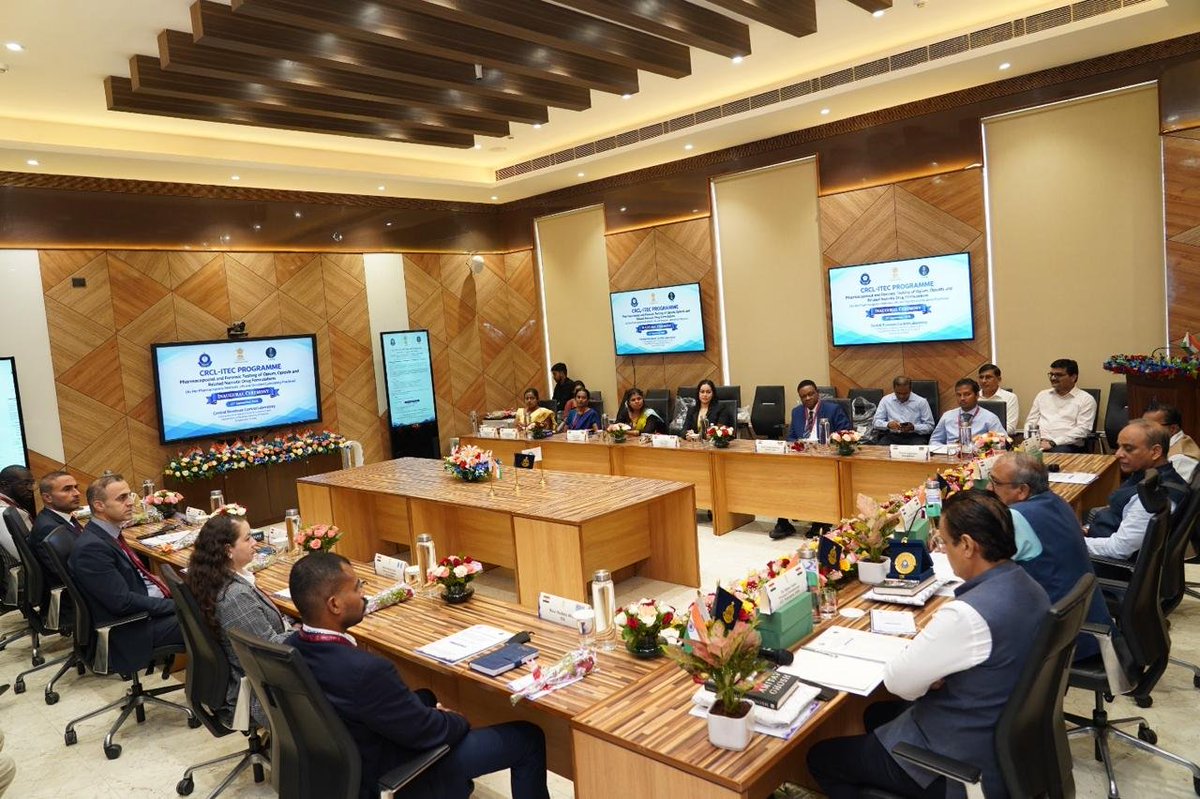 cbic_india's tweet photo. CRCL–ITEC International Training Programme on “Pharmacopoeial and Forensic Testing of Opium, Opioids and Related Narcotic Drug Formulations”was inaugurated today at CRCL, CBIC, by Shri Manish Kumar, IRS, Chief Commissioner of Customs, Delhi, in the gracious presence of the Director, CRCL and Principal Commissioner, ICD Patparganj.

🌍 12 participants from Fiji, Guatemala, Iraq, Mali, Mauritius, Seychelles & Sri Lankaare participating in the five-day programme under the CRCL ITEC Programme, Ministry of External Affairs, Government of India.

🔬 The programme focuses on forensic analysis of opium and opioids, laboratory practices and scientific capacity building, promoting international cooperation in narcotics control.