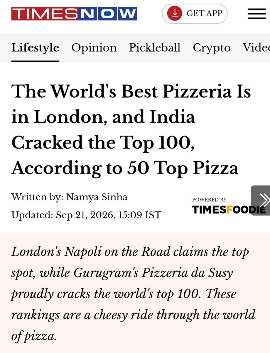 SusannaDiCosimo's tweet photo. https://t.co/BTIn4AKzZc
Thanks TIMES NOW for this nice surprise and for highlighting that We Cracked the list for the third consecutive year! #dasusy
@timesnow https://t.co/WoOKb81Zvb