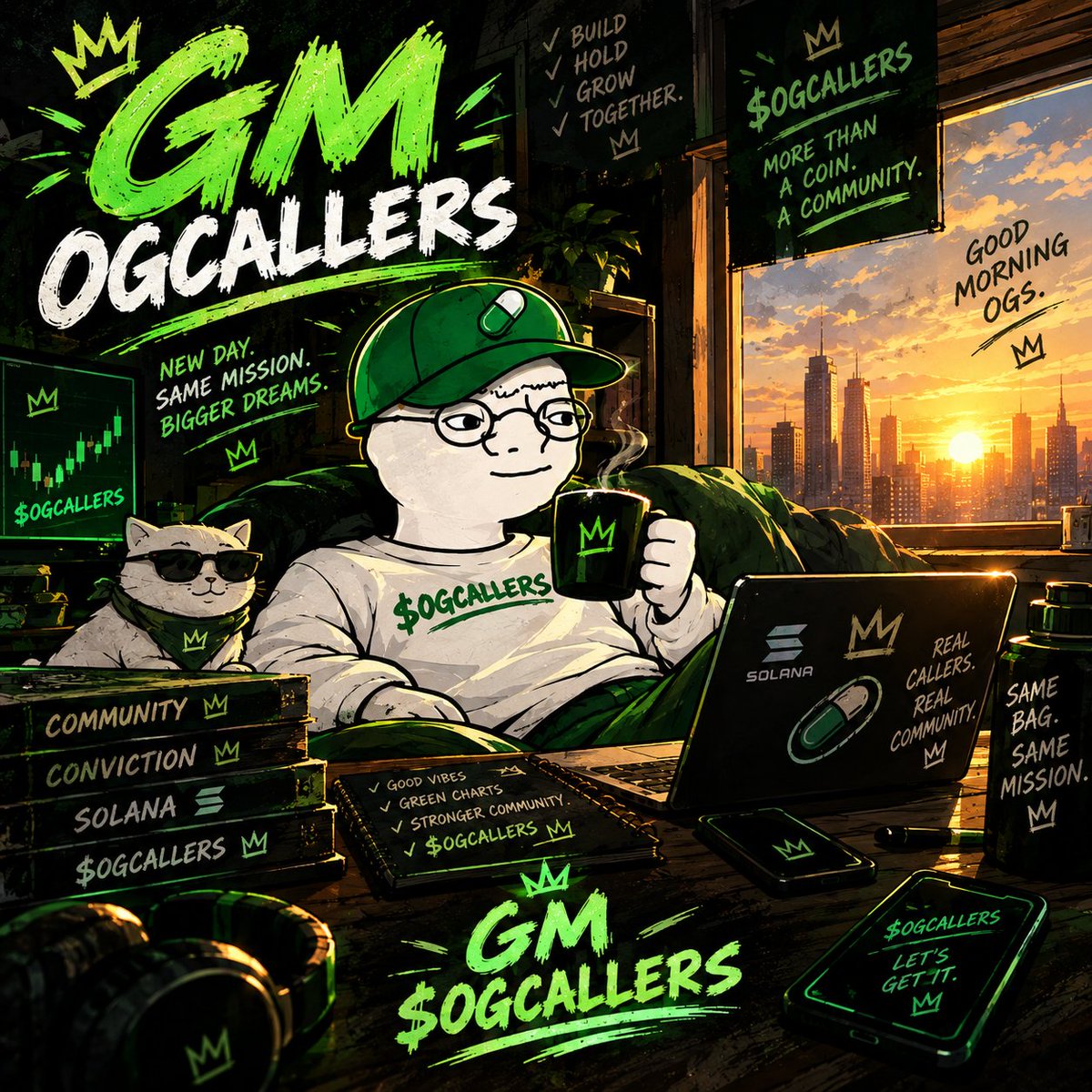 notaizenX's tweet photo. GM OGCALLERS 🟢
New day. Same squad.
Same conviction. Bigger energy.
Real callers. Real community. $OGCALLERS. 🫡
Let’s get it. 🚀 https://t.co/7XmpDBAJYm
