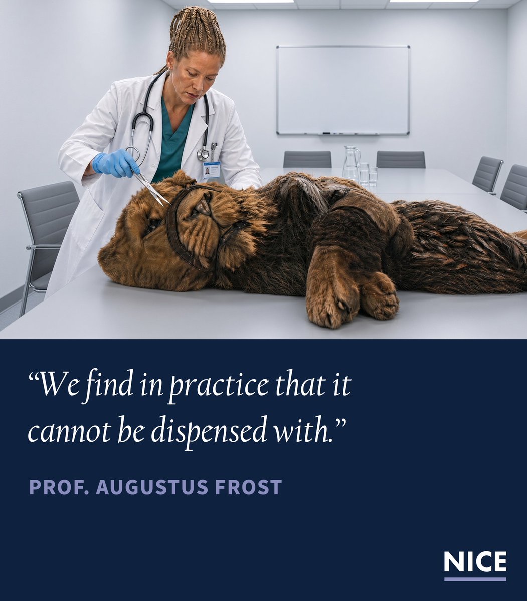 NICE_Newsroom's tweet photo. New Objective Therapy findings link lion-shearing protocols to increased openness toward non-binary gender expressions and increases cognitive flexibility regarding sacred iconography.

Prof. Frost notes the protocol erodes "that whole system of instinctive preferences." https://t.co/lUGzwDx7LJ