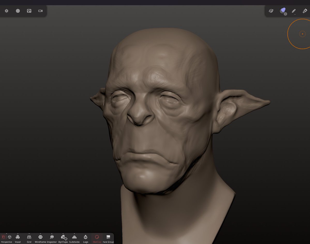 henningsanden's tweet photo. I've started recording the Project Part of Intro to Sculpting in Nomad - this is around half an hour in. All real time, so you can follow along https://t.co/7YX9LuJP7A