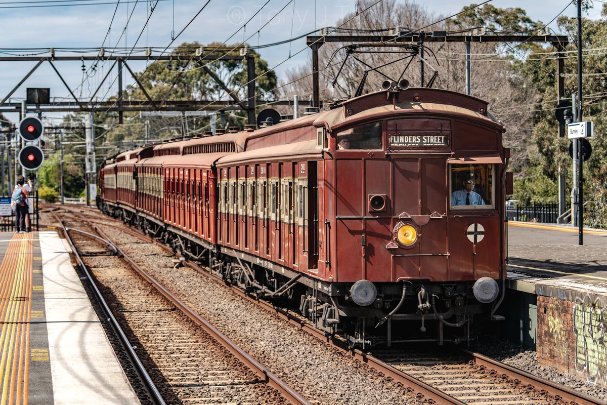 tzk1810's tweet photo. 13/09/2026 Steamrail Victoria  
Ashburton Steam Train Rides  
Tait EMU + K190
Burnley https://t.co/RZ8amsWhin