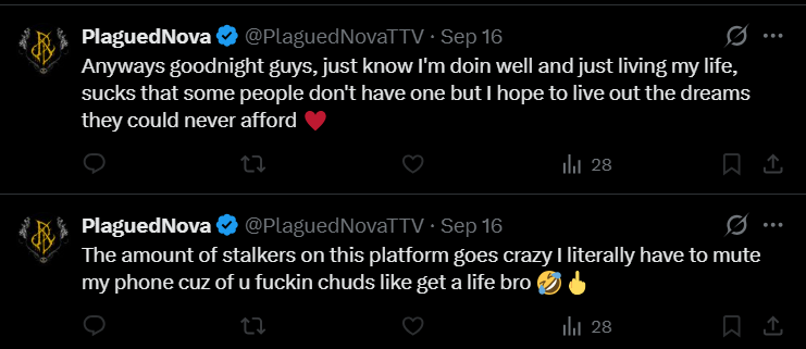 ExposeThemAll66's tweet photo. It's funny how you claim that I was "threatening" you @PlaguedNovaTTV / @PlaguedNovaTV when our entire convo was shown in screen shots &amp; nothing about threats showed up. Also pretty funny how you un-privated your twitter after getting exposed for pedophilia. Nice one👍 https://t.co/qehZdHzPkJ