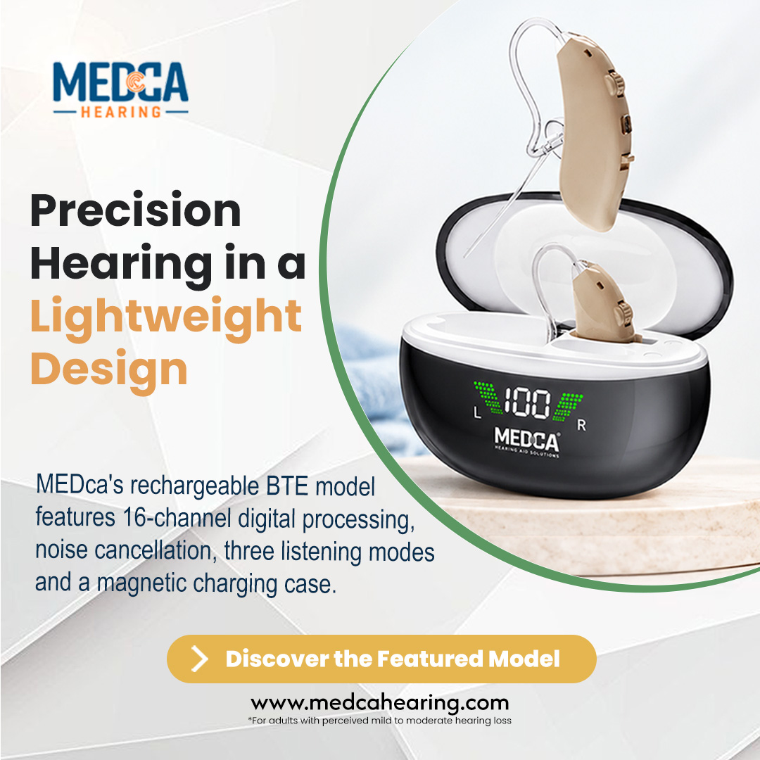 MedcaHearing's tweet photo. Experience clear, comfortable hearing  with 16-channel digital processing, noise cancellation, multiple listening modes, and a magnetic charging case. 

Shop now  https://t.co/Nmy2M6SfD5

#MEDcaHearing #hearingaids #hearinghealth #hearingcare #hearingloss #rechargeablehearingaid https://t.co/aWdHmJIWlb