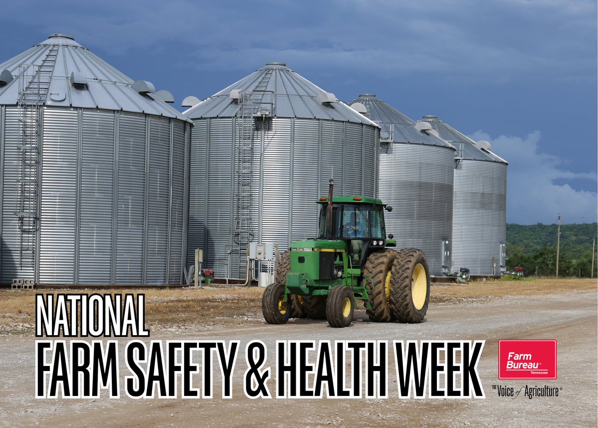 TNFarmBureau's tweet photo. National Farm Safety and Health Week is here! Let this week be a reminder that safety today leads to success tomorrow. A safe day on the farm means one more day of doing what we love, with the people who matter most.
#TNFarmBureau | #NFSHW26 https://t.co/DH9GAA2j1t