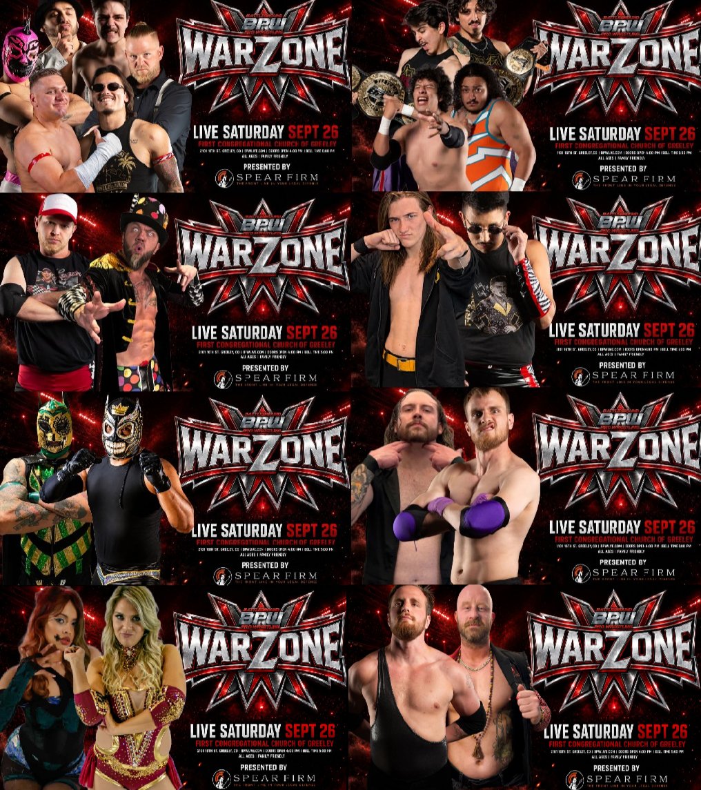 RefereeBennyG's tweet photo. Thank you so much to all who checked out #MuchaLuchaSlambash this past Saturday at Weidner! Next stop this month, #BPWWarzone &amp; the 1st ever @officialbpwlive Boot Camp in Greeley, September 26th! Come celebrate 4 years of BPW's rebirth all for just $20!

https://t.co/eGRRj726fA https://t.co/kXIE5Eqqgt