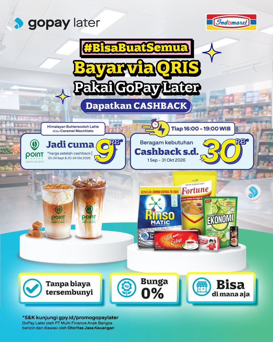 textcicicuit's tweet photo. 20–24 september ayo ke Point Coffee guys, kayaknya lumayan nih karena GoPay Later Lebih Murah buat beli di sana, Himalayan Butterscotch &amp; Caramel Macchiato jadi 9rb setelah cashback. jadi makin pengen ngopi https://t.co/hwawXO2kJa