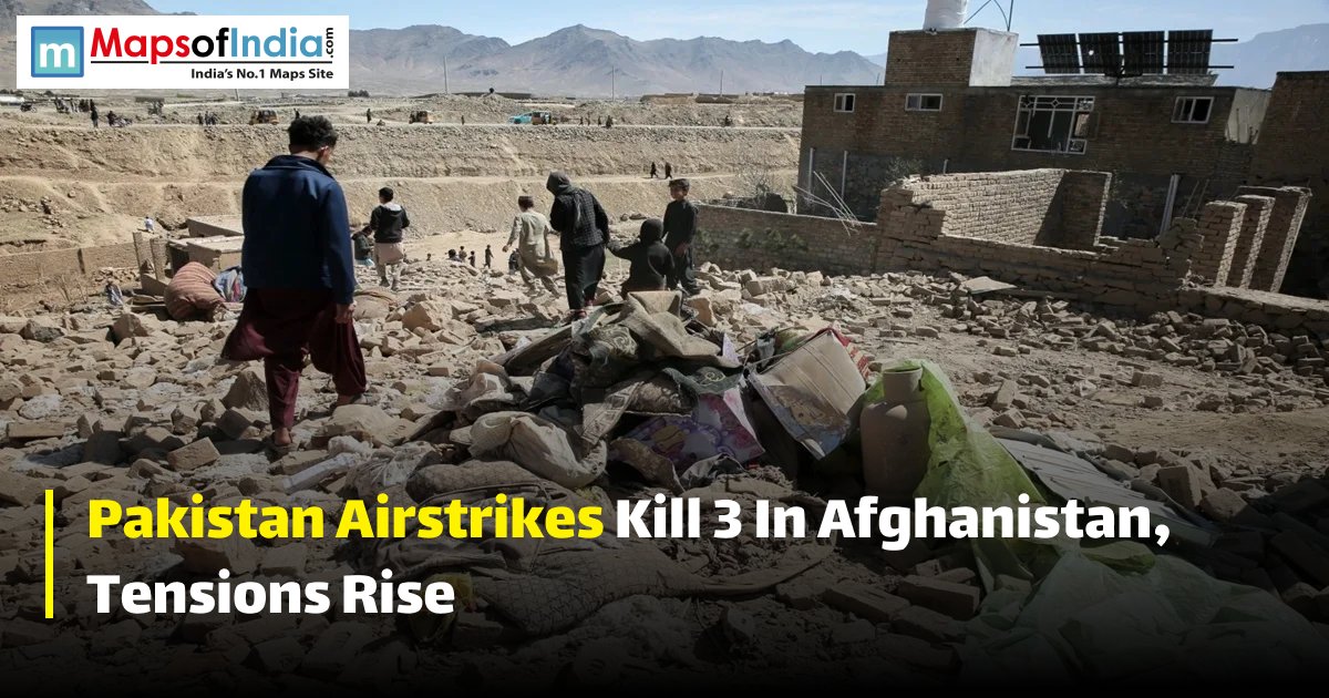 MapsofIndia's tweet photo. Why are tensions rising between Pakistan and Afghanistan? From the latest airstrikes to long-running disputes over border security and militancy, here’s what you need to know.

https://t.co/296aURNVDu

#PakistanAfghanistan #Pakistan #Afghanistan #Airstrikes #BorderConflict https://t.co/uDfzg46uRT