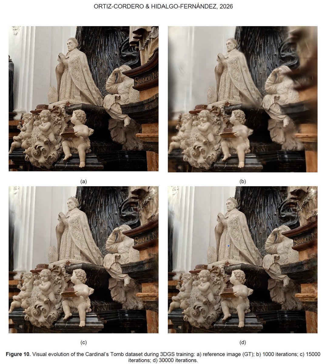 VARjournal's tweet photo. Convergence behaviour and computational efficiency of Gaussian Splatting in complex heritage environments https://t.co/8GI4uMDh1A Rafael Ortiz Cordero & Rafael E. Hidalgo Fernández
#CH #visualization #digitisation #3Dreconstruction #rendering #dissemination #3DGS
@Unicordoba_Col https://t.co/7TT0g86Mzs