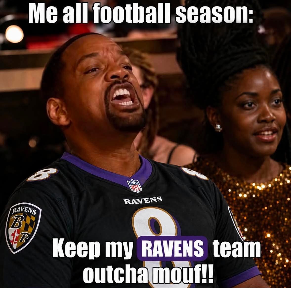 BFlocka5's tweet photo. Idgaf what happened, stfu about my team. Oh and Good morning! #RavensFlock https://t.co/ZqBFZkVW2X
