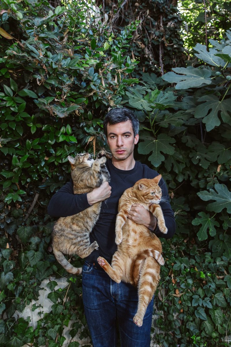 KennethDolll's tweet photo. Nathan fielder and his kitties through the years aww https://t.co/VJL51bsYbz