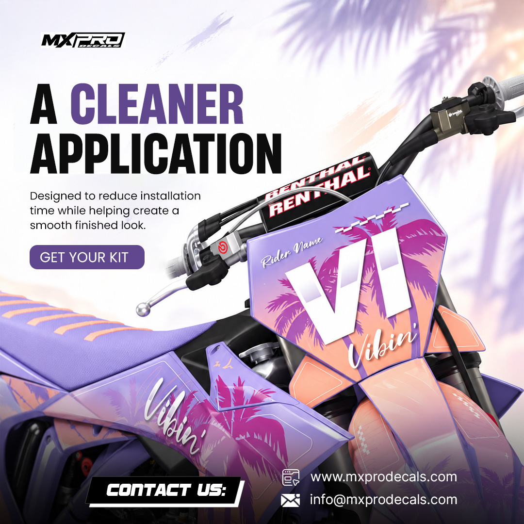 MXPRODECAL's tweet photo. FLO Technology helps custom graphics follow curved surfaces, reduce bubbles, and make installation smoother for a cleaner finish.

👉 Start Customizing: https://t.co/eq4uZbSzG1

#flotechnology #motocrossgraphics #dirtbikegraphics #customgraphics https://t.co/IqeyzfDajj
