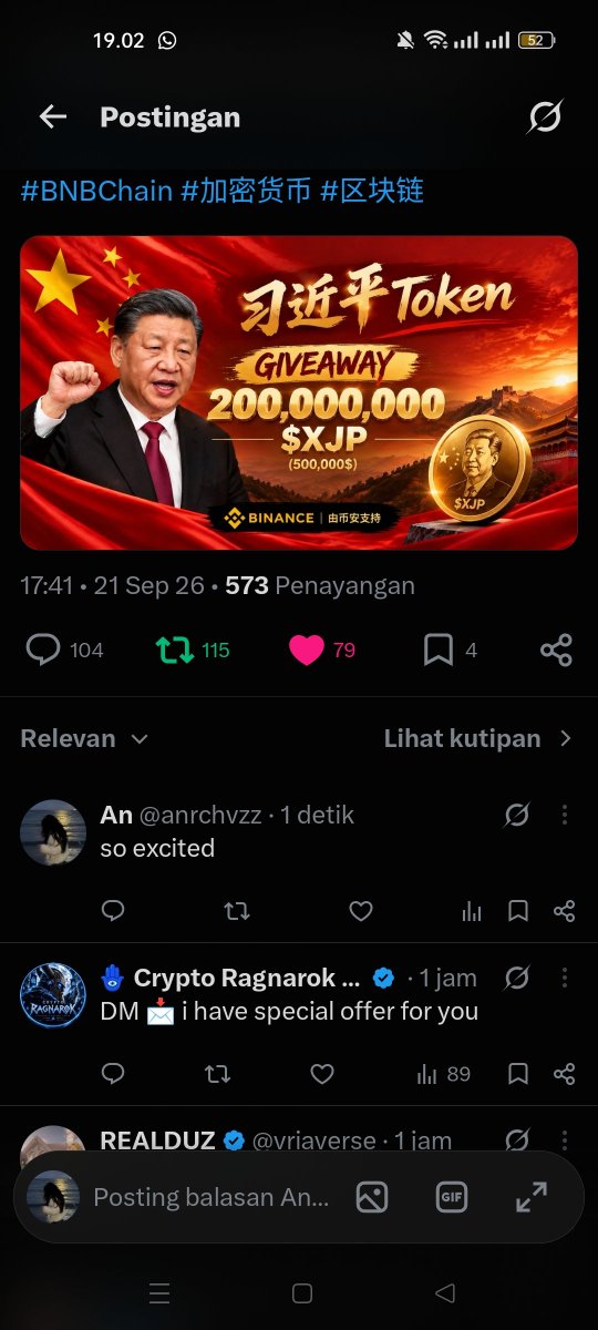 anrchvzz's tweet photo. @CryptoWithCGA @xjptoken https://t.co/iNONZPiVQy