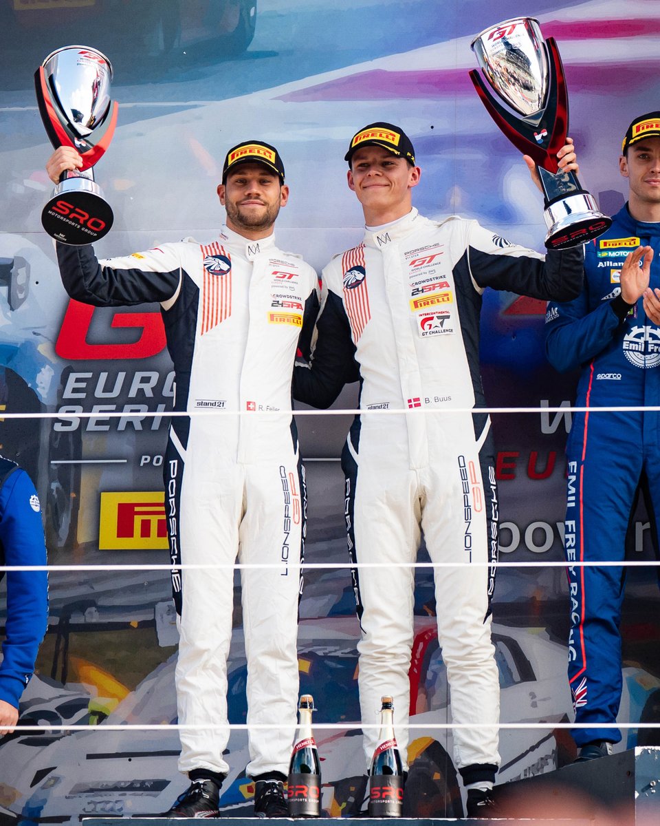 Customer_Racing's tweet photo. Championship lead! 🔥 Bastian Buus and Ricardo Feller head to the @gtworldcheu Sprint Cup finale atop the standings, so do Ziggo Sport Tempesta Racing, Eddie Cheever &amp; Peter Dempsey in Bronze. The latter won twice in-class, the Lionspeed GP crew took the lead with a P2 in race 2. https://t.co/eg2hfcDKfc