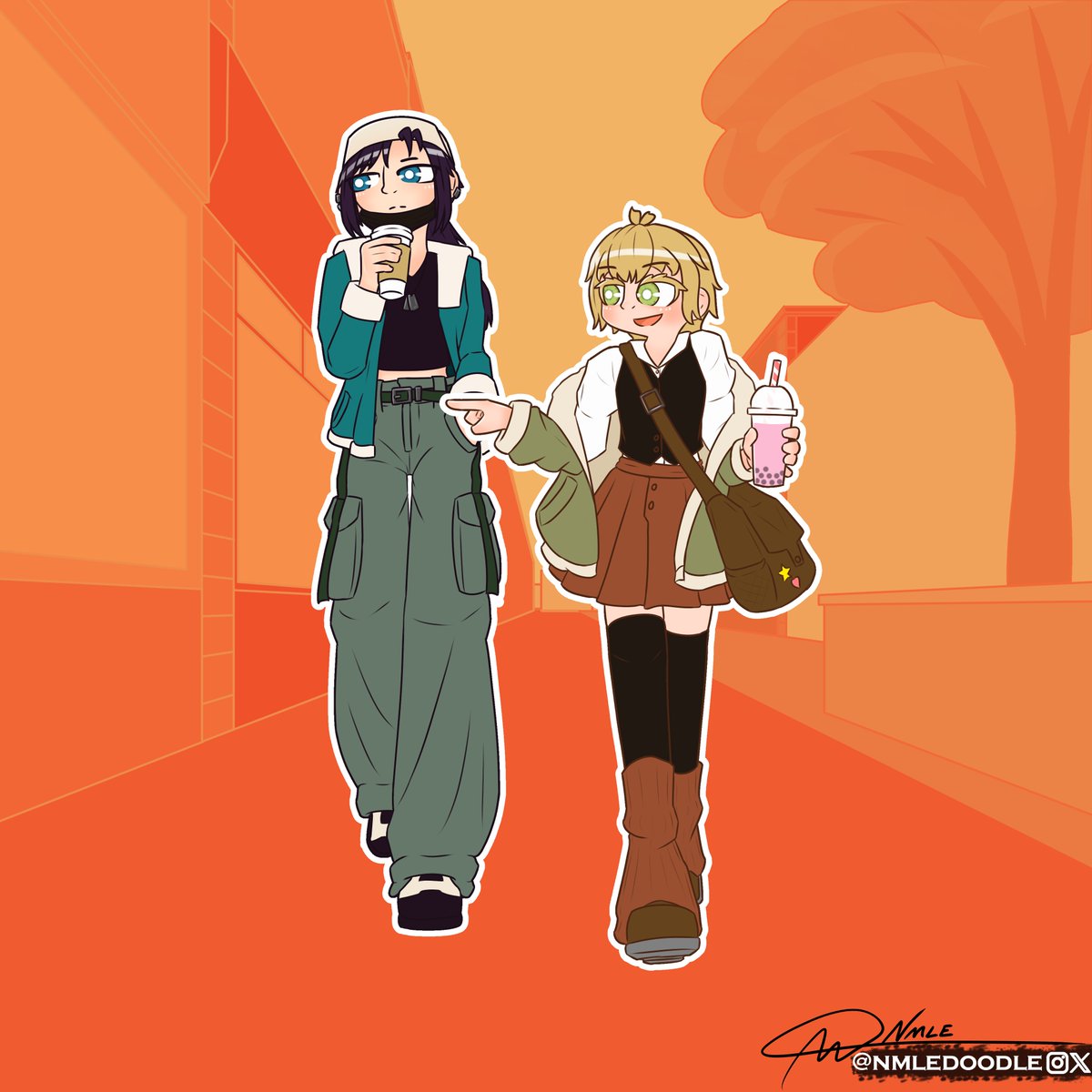 Nmledoodle's tweet photo. A more casual setting for the two ocs I've made couple of month ago,might make a reference sheet for them later idk🙃
#oc #ocart https://t.co/3FZwkvTfo3