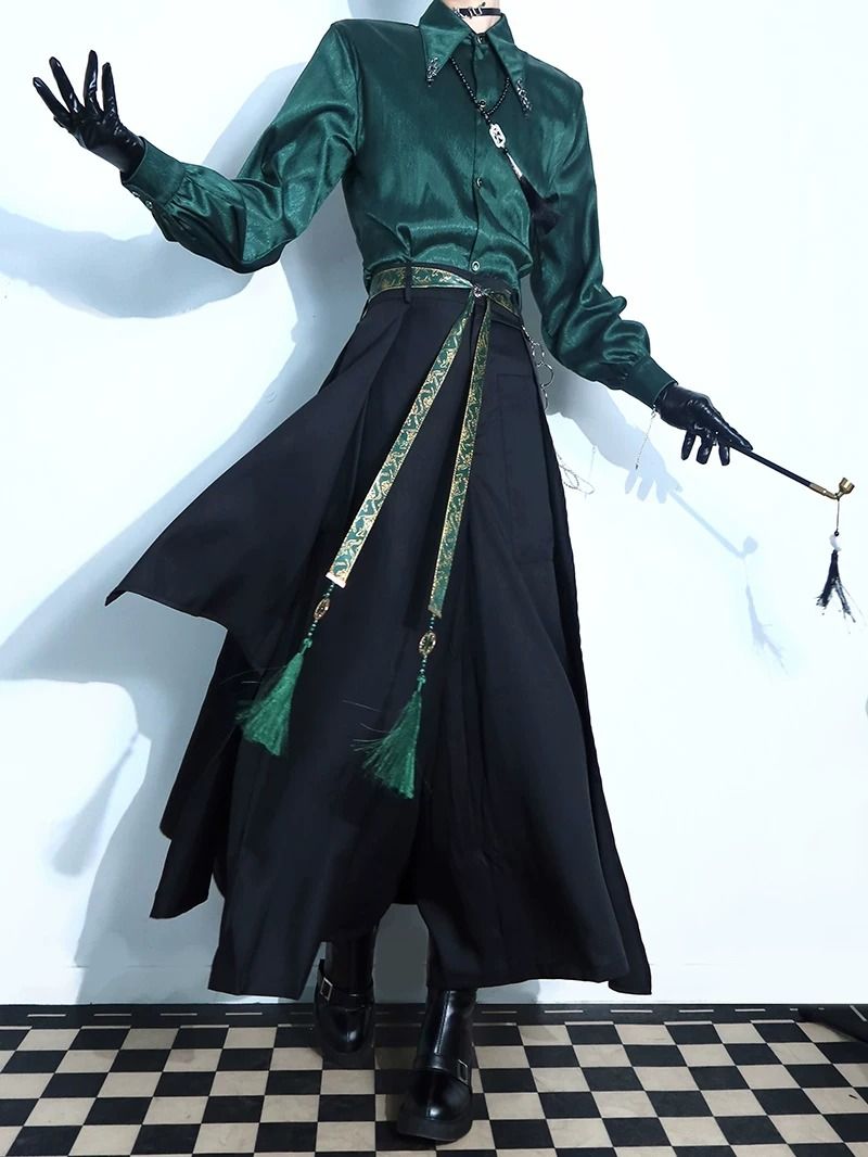 ManusxMachina's tweet photo. 東洋の剣客のワイドパンツ 
https://t.co/F637vbfgQh 
東洋の剣客を思わせる、凛とした佇まいのワイドパンツ。たっぷりと生地を取った幅広のシルエットが、袴のような重厚感と優雅なドレープを描きます。気品と力強さを併せ持った一着。 https://t.co/ISj0QzAS8v